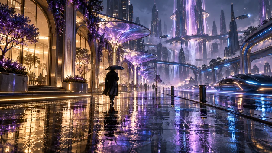 Un fotograma impactante con un sujeto futurista